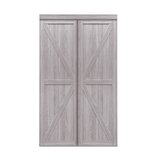 Bypass wood closet doors